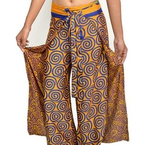 Silk wraparound pants one size fits most